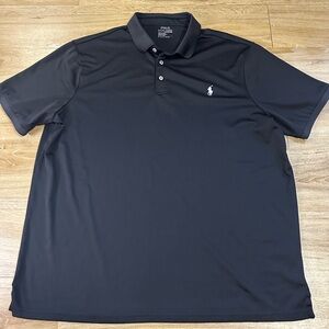Polo Ralph Lauren Performance Polo Shirt Men’s XL Black White Pony Short Sleeve